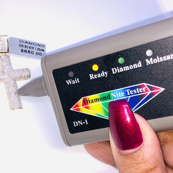 Certified Genuine Real diamond Cross pendant charm Not CZ not fake! 1 CT natural - Picture 4 of 10